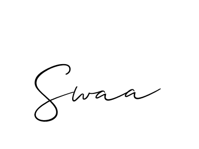 The best way (Allison_Script) to make a short signature is to pick only two or three words in your name. The name Swaa include a total of six letters. For converting this name. Swaa signature style 2 images and pictures png