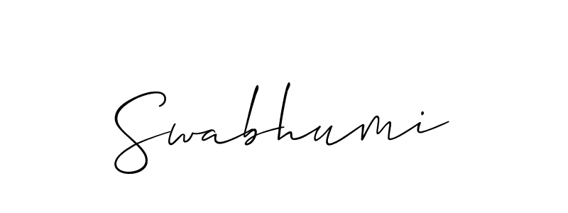 Best and Professional Signature Style for Swabhumi. Allison_Script Best Signature Style Collection. Swabhumi signature style 2 images and pictures png