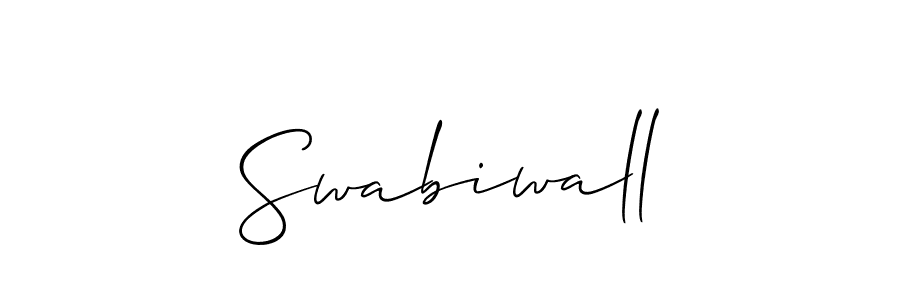 Make a beautiful signature design for name Swabiwall. With this signature (Allison_Script) style, you can create a handwritten signature for free. Swabiwall signature style 2 images and pictures png