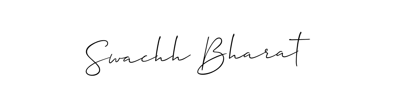 How to Draw Swachh Bharat signature style? Allison_Script is a latest design signature styles for name Swachh Bharat. Swachh Bharat signature style 2 images and pictures png