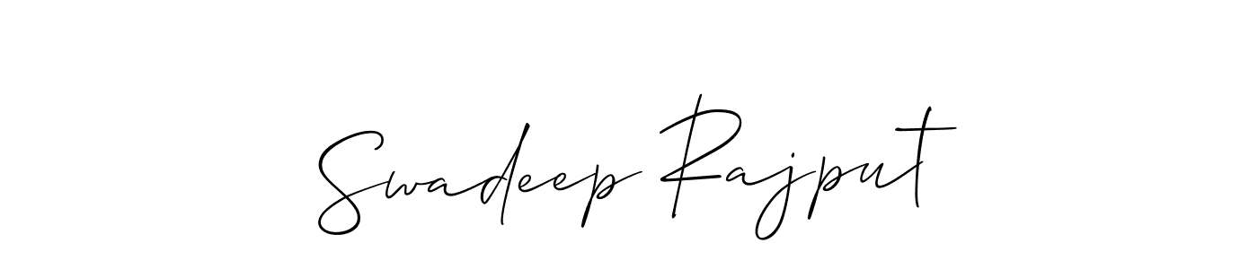 Also we have Swadeep Rajput name is the best signature style. Create professional handwritten signature collection using Allison_Script autograph style. Swadeep Rajput signature style 2 images and pictures png