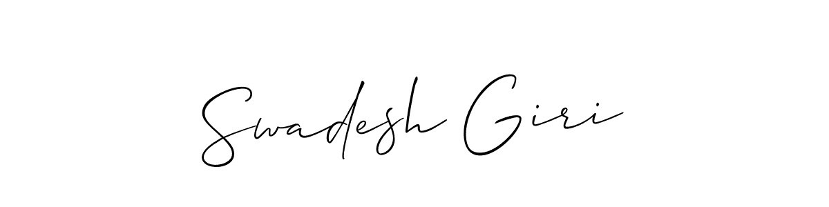 Swadesh Giri stylish signature style. Best Handwritten Sign (Allison_Script) for my name. Handwritten Signature Collection Ideas for my name Swadesh Giri. Swadesh Giri signature style 2 images and pictures png