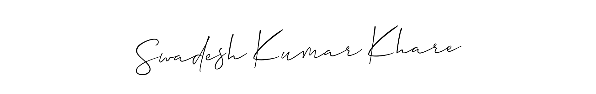 How to make Swadesh Kumar Khare signature? Allison_Script is a professional autograph style. Create handwritten signature for Swadesh Kumar Khare name. Swadesh Kumar Khare signature style 2 images and pictures png