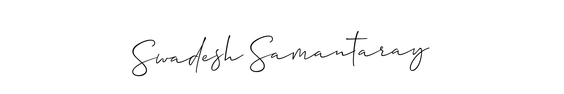 How to make Swadesh Samantaray signature? Allison_Script is a professional autograph style. Create handwritten signature for Swadesh Samantaray name. Swadesh Samantaray signature style 2 images and pictures png