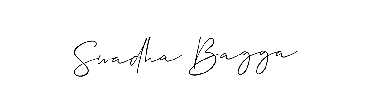 Swadha Bagga stylish signature style. Best Handwritten Sign (Allison_Script) for my name. Handwritten Signature Collection Ideas for my name Swadha Bagga. Swadha Bagga signature style 2 images and pictures png