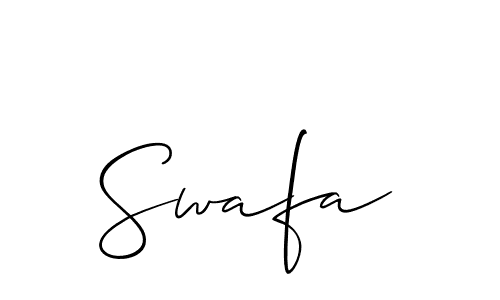 Swafa stylish signature style. Best Handwritten Sign (Allison_Script) for my name. Handwritten Signature Collection Ideas for my name Swafa. Swafa signature style 2 images and pictures png