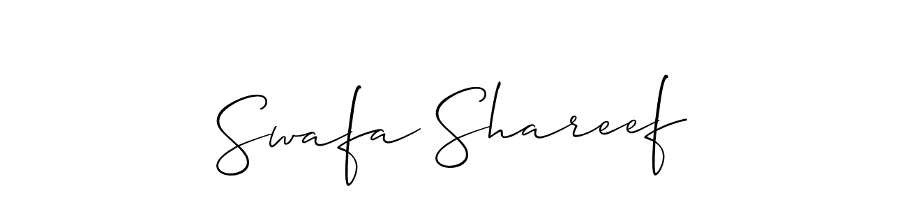 Swafa Shareef stylish signature style. Best Handwritten Sign (Allison_Script) for my name. Handwritten Signature Collection Ideas for my name Swafa Shareef. Swafa Shareef signature style 2 images and pictures png