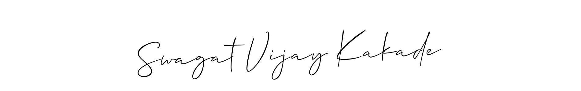 Also You can easily find your signature by using the search form. We will create Swagat Vijay Kakade name handwritten signature images for you free of cost using Allison_Script sign style. Swagat Vijay Kakade signature style 2 images and pictures png