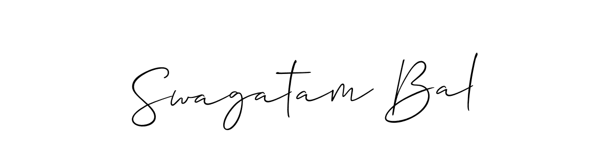 See photos of Swagatam Bal official signature by Spectra . Check more albums & portfolios. Read reviews & check more about Allison_Script font. Swagatam Bal signature style 2 images and pictures png