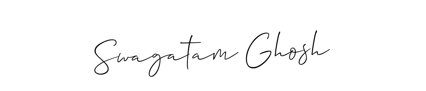 Use a signature maker to create a handwritten signature online. With this signature software, you can design (Allison_Script) your own signature for name Swagatam Ghosh. Swagatam Ghosh signature style 2 images and pictures png