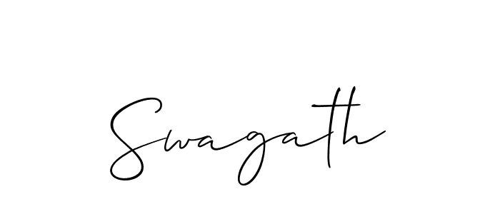 Use a signature maker to create a handwritten signature online. With this signature software, you can design (Allison_Script) your own signature for name Swagath. Swagath signature style 2 images and pictures png