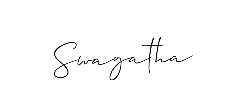 You should practise on your own different ways (Allison_Script) to write your name (Swagatha) in signature. don't let someone else do it for you. Swagatha signature style 2 images and pictures png