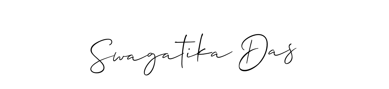 Create a beautiful signature design for name Swagatika Das. With this signature (Allison_Script) fonts, you can make a handwritten signature for free. Swagatika Das signature style 2 images and pictures png
