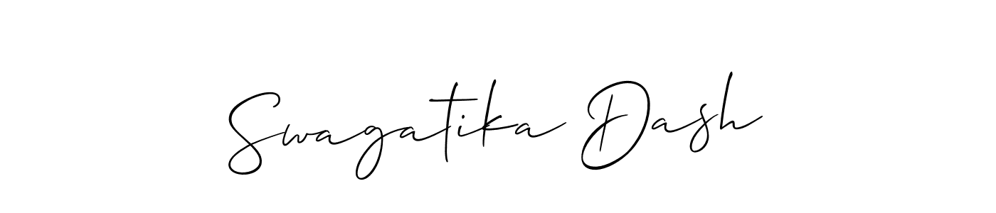 Create a beautiful signature design for name Swagatika Dash. With this signature (Allison_Script) fonts, you can make a handwritten signature for free. Swagatika Dash signature style 2 images and pictures png