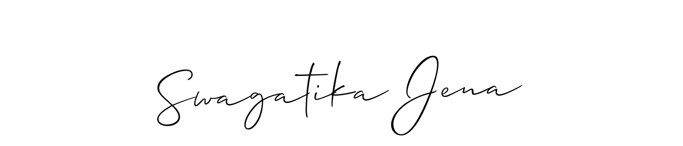 Similarly Allison_Script is the best handwritten signature design. Signature creator online .You can use it as an online autograph creator for name Swagatika Jena. Swagatika Jena signature style 2 images and pictures png