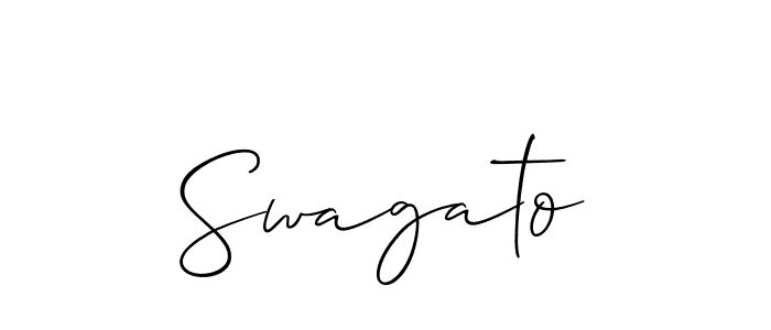 Make a short Swagato signature style. Manage your documents anywhere anytime using Allison_Script. Create and add eSignatures, submit forms, share and send files easily. Swagato signature style 2 images and pictures png