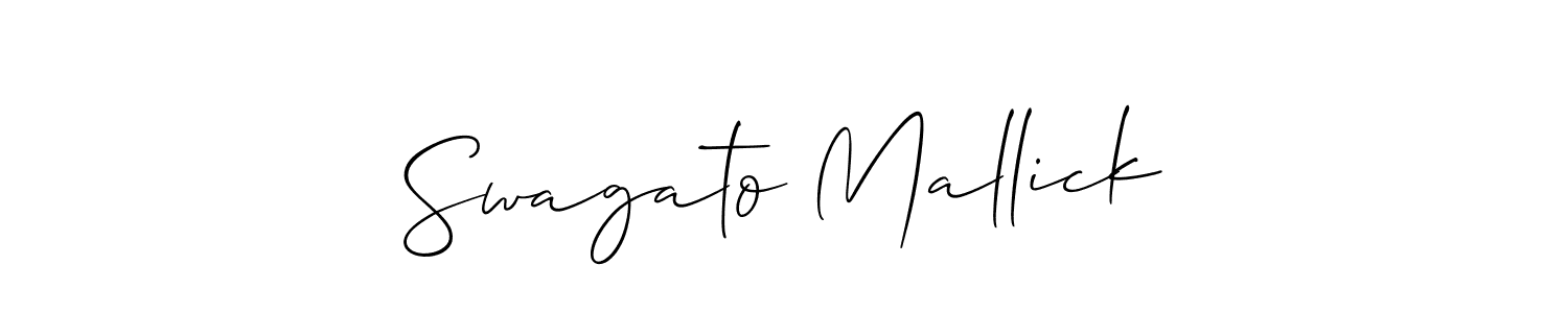 Also You can easily find your signature by using the search form. We will create Swagato Mallick name handwritten signature images for you free of cost using Allison_Script sign style. Swagato Mallick signature style 2 images and pictures png