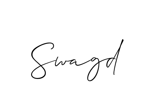 How to make Swagd name signature. Use Allison_Script style for creating short signs online. This is the latest handwritten sign. Swagd signature style 2 images and pictures png