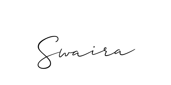 Create a beautiful signature design for name Swaira. With this signature (Allison_Script) fonts, you can make a handwritten signature for free. Swaira signature style 2 images and pictures png