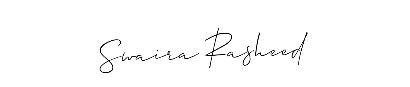 if you are searching for the best signature style for your name Swaira Rasheed. so please give up your signature search. here we have designed multiple signature styles  using Allison_Script. Swaira Rasheed signature style 2 images and pictures png