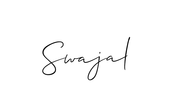 Create a beautiful signature design for name Swajal. With this signature (Allison_Script) fonts, you can make a handwritten signature for free. Swajal signature style 2 images and pictures png