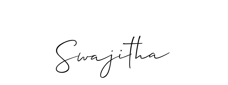 Swajitha stylish signature style. Best Handwritten Sign (Allison_Script) for my name. Handwritten Signature Collection Ideas for my name Swajitha. Swajitha signature style 2 images and pictures png