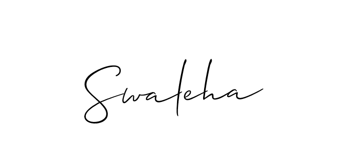 Swaleha stylish signature style. Best Handwritten Sign (Allison_Script) for my name. Handwritten Signature Collection Ideas for my name Swaleha. Swaleha signature style 2 images and pictures png