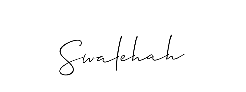 Make a beautiful signature design for name Swalehah. Use this online signature maker to create a handwritten signature for free. Swalehah signature style 2 images and pictures png