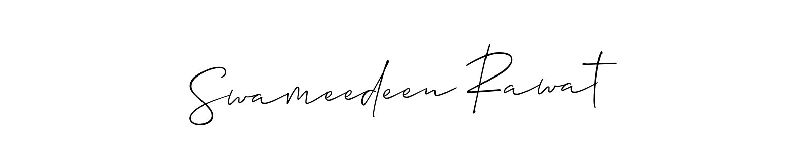 Similarly Allison_Script is the best handwritten signature design. Signature creator online .You can use it as an online autograph creator for name Swameedeen Rawat. Swameedeen Rawat signature style 2 images and pictures png