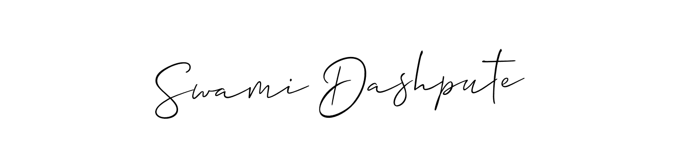 Also You can easily find your signature by using the search form. We will create Swami Dashpute name handwritten signature images for you free of cost using Allison_Script sign style. Swami Dashpute signature style 2 images and pictures png