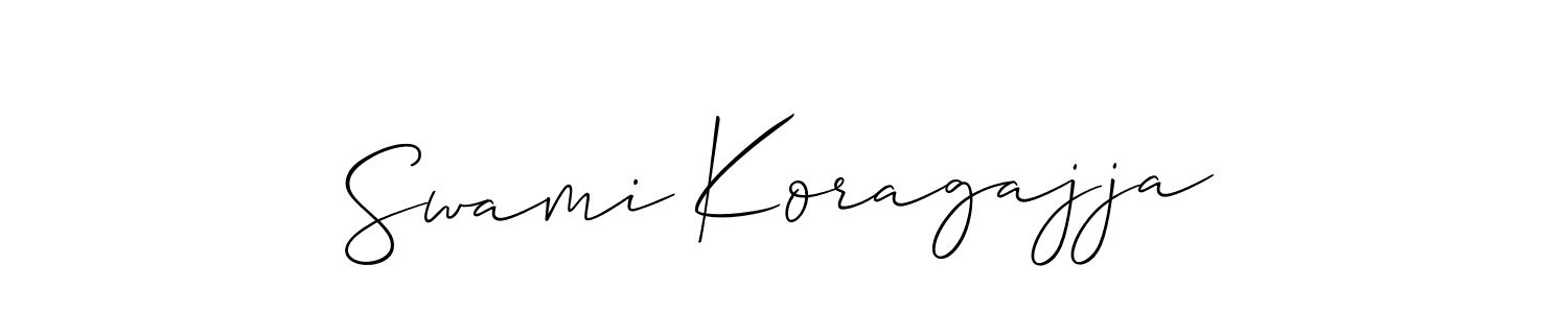 Make a short Swami Koragajja signature style. Manage your documents anywhere anytime using Allison_Script. Create and add eSignatures, submit forms, share and send files easily. Swami Koragajja signature style 2 images and pictures png