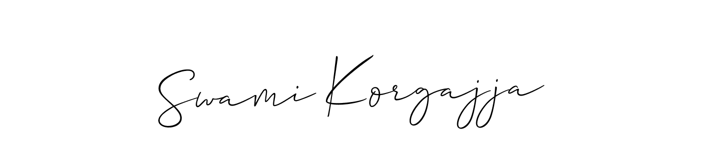 How to make Swami Korgajja name signature. Use Allison_Script style for creating short signs online. This is the latest handwritten sign. Swami Korgajja signature style 2 images and pictures png