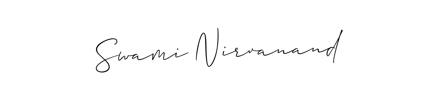 How to Draw Swami Nirvanand signature style? Allison_Script is a latest design signature styles for name Swami Nirvanand. Swami Nirvanand signature style 2 images and pictures png