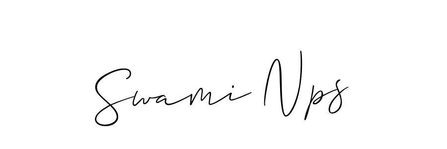 Similarly Allison_Script is the best handwritten signature design. Signature creator online .You can use it as an online autograph creator for name Swami Nps. Swami Nps signature style 2 images and pictures png