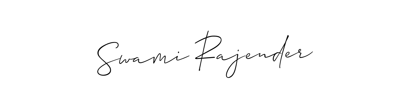 You should practise on your own different ways (Allison_Script) to write your name (Swami Rajender) in signature. don't let someone else do it for you. Swami Rajender signature style 2 images and pictures png