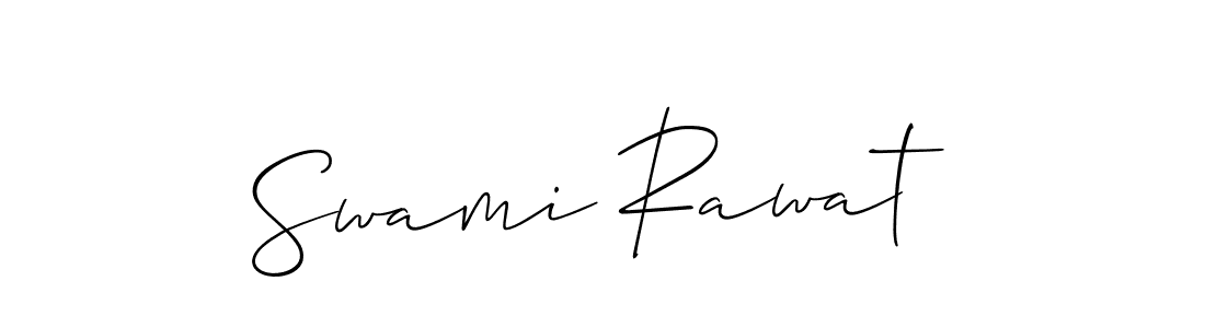 How to make Swami Rawat name signature. Use Allison_Script style for creating short signs online. This is the latest handwritten sign. Swami Rawat signature style 2 images and pictures png