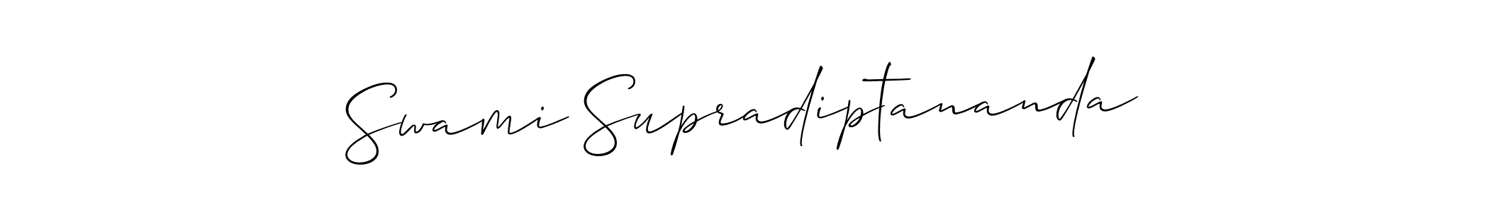 How to make Swami Supradiptananda name signature. Use Allison_Script style for creating short signs online. This is the latest handwritten sign. Swami Supradiptananda signature style 2 images and pictures png