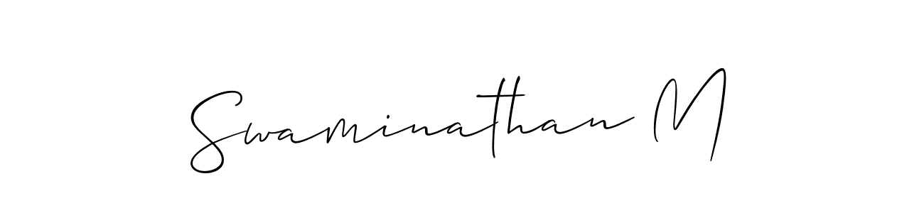 Also You can easily find your signature by using the search form. We will create Swaminathan M name handwritten signature images for you free of cost using Allison_Script sign style. Swaminathan M signature style 2 images and pictures png