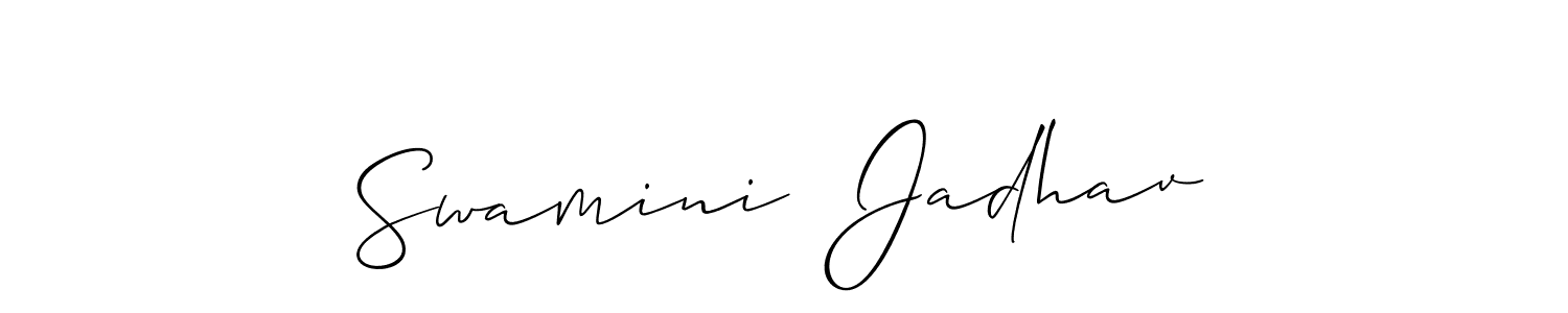 How to make Swamini  Jadhav signature? Allison_Script is a professional autograph style. Create handwritten signature for Swamini  Jadhav name. Swamini  Jadhav signature style 2 images and pictures png
