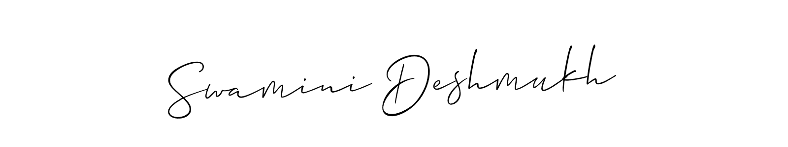 Create a beautiful signature design for name Swamini Deshmukh. With this signature (Allison_Script) fonts, you can make a handwritten signature for free. Swamini Deshmukh signature style 2 images and pictures png