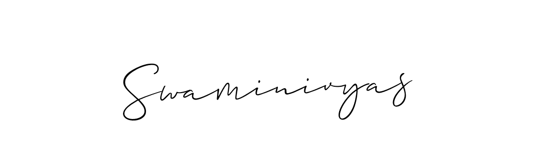 How to make Swaminivyas name signature. Use Allison_Script style for creating short signs online. This is the latest handwritten sign. Swaminivyas signature style 2 images and pictures png