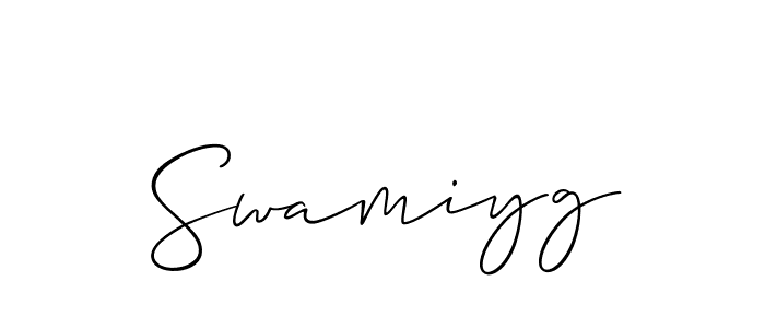 The best way (Allison_Script) to make a short signature is to pick only two or three words in your name. The name Swamiyg include a total of six letters. For converting this name. Swamiyg signature style 2 images and pictures png