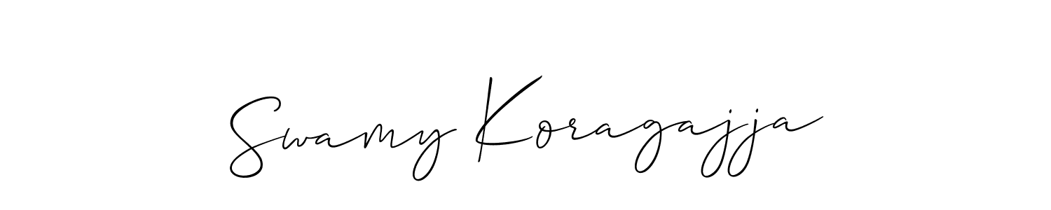 How to make Swamy Koragajja signature? Allison_Script is a professional autograph style. Create handwritten signature for Swamy Koragajja name. Swamy Koragajja signature style 2 images and pictures png