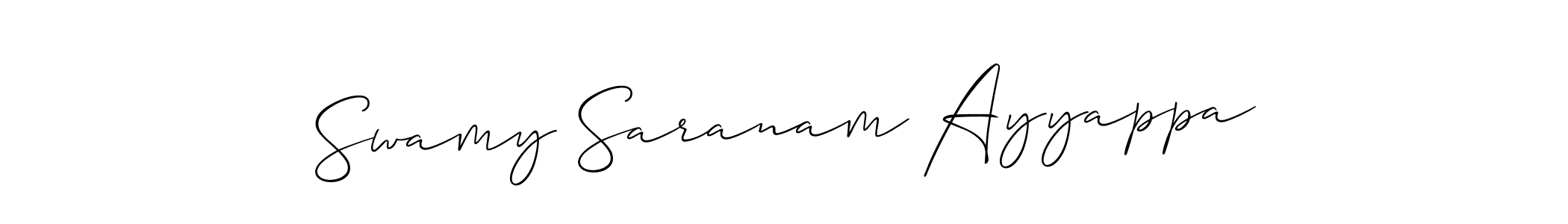 if you are searching for the best signature style for your name Swamy Saranam Ayyappa. so please give up your signature search. here we have designed multiple signature styles  using Allison_Script. Swamy Saranam Ayyappa signature style 2 images and pictures png