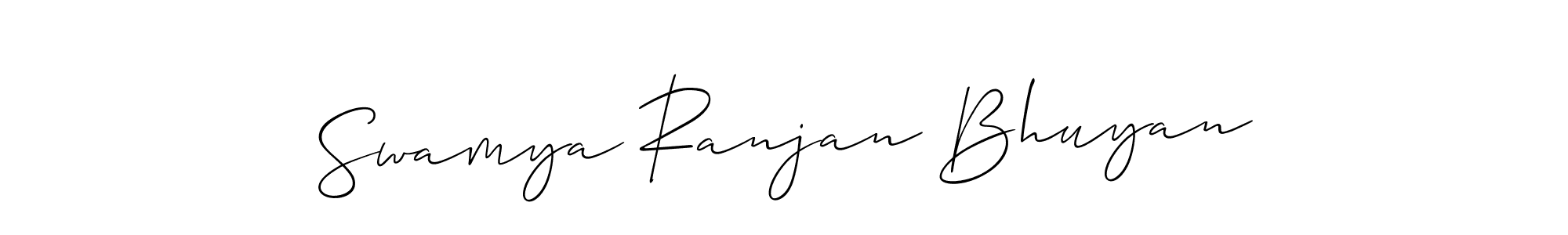 It looks lik you need a new signature style for name Swamya Ranjan Bhuyan. Design unique handwritten (Allison_Script) signature with our free signature maker in just a few clicks. Swamya Ranjan Bhuyan signature style 2 images and pictures png