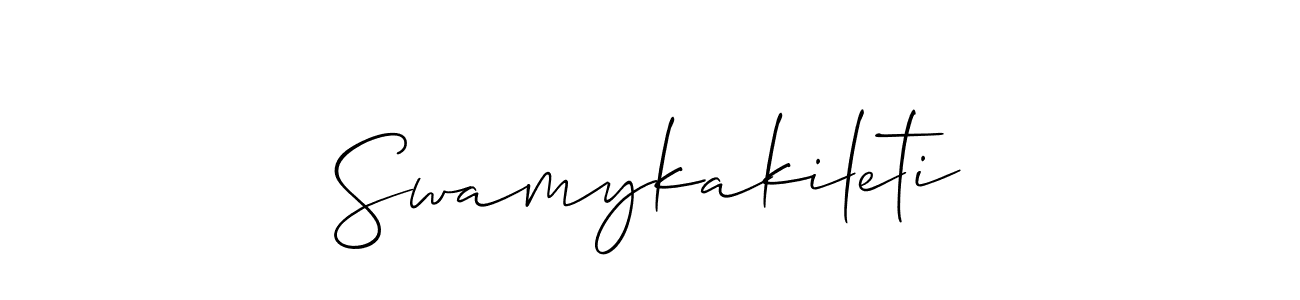 How to Draw Swamykakileti signature style? Allison_Script is a latest design signature styles for name Swamykakileti. Swamykakileti signature style 2 images and pictures png