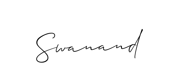 It looks lik you need a new signature style for name Swanand. Design unique handwritten (Allison_Script) signature with our free signature maker in just a few clicks. Swanand signature style 2 images and pictures png