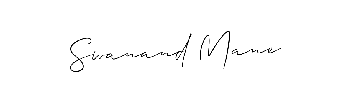 The best way (Allison_Script) to make a short signature is to pick only two or three words in your name. The name Swanand Mane include a total of six letters. For converting this name. Swanand Mane signature style 2 images and pictures png