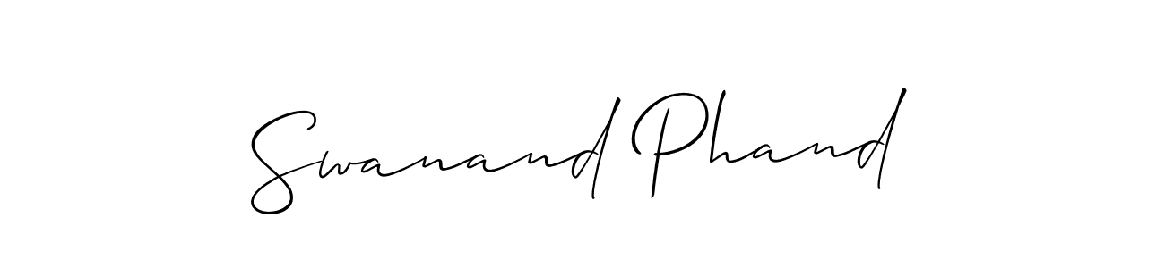 Here are the top 10 professional signature styles for the name Swanand Phand. These are the best autograph styles you can use for your name. Swanand Phand signature style 2 images and pictures png