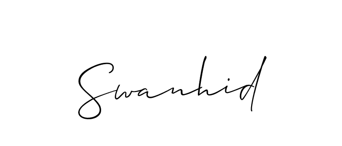 Also You can easily find your signature by using the search form. We will create Swanhid name handwritten signature images for you free of cost using Allison_Script sign style. Swanhid signature style 2 images and pictures png